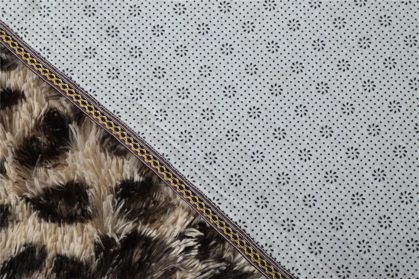 Leopard Print Shaggy Rug