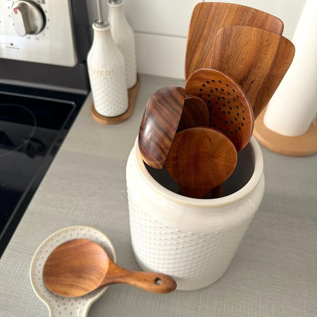Teak Cooking Utensils Set
