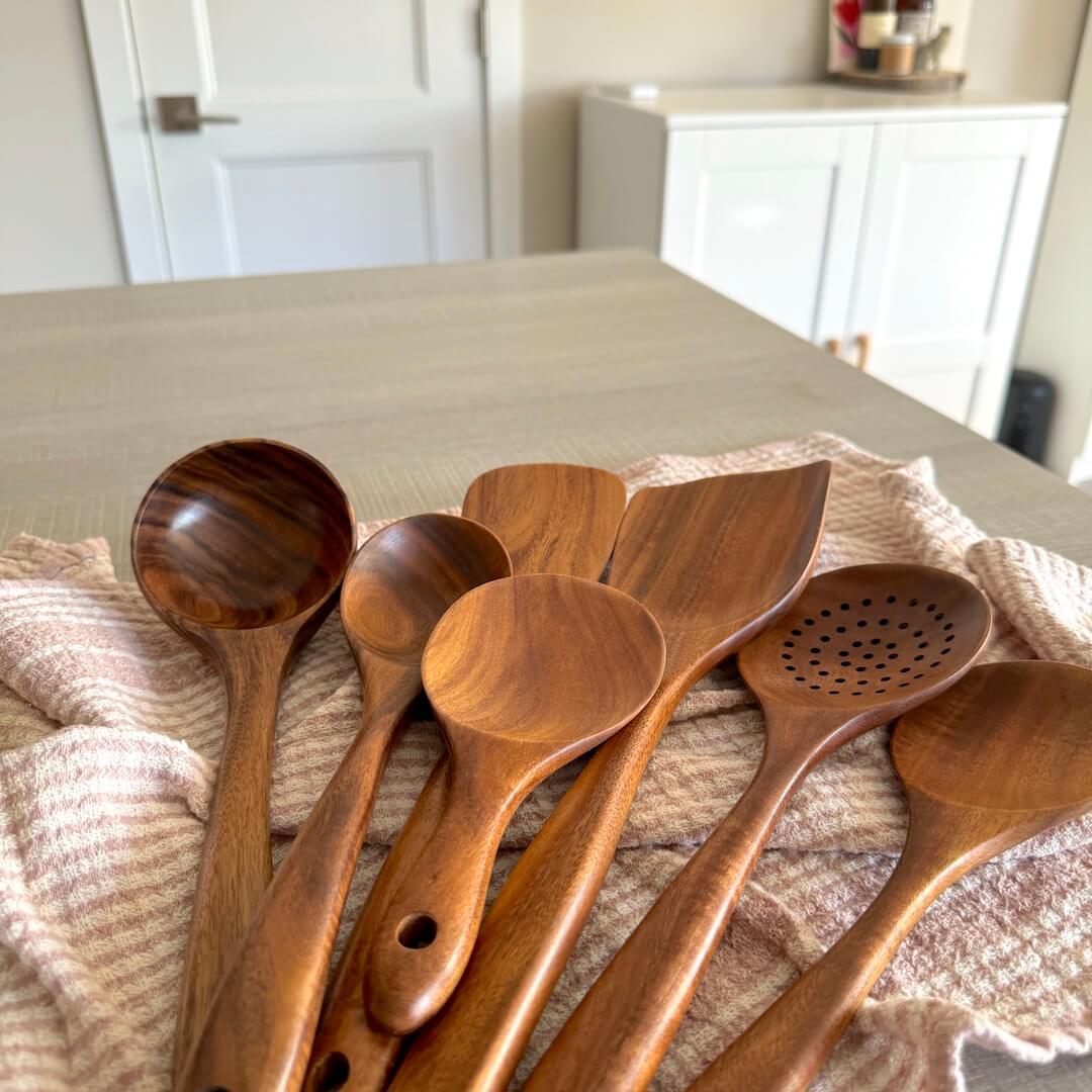 Teak Cooking Utensils Set