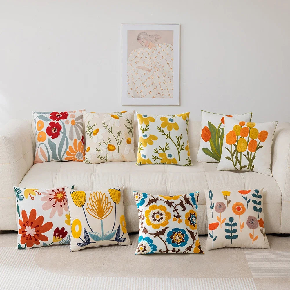 Bohemia Flowers Cushion Cover