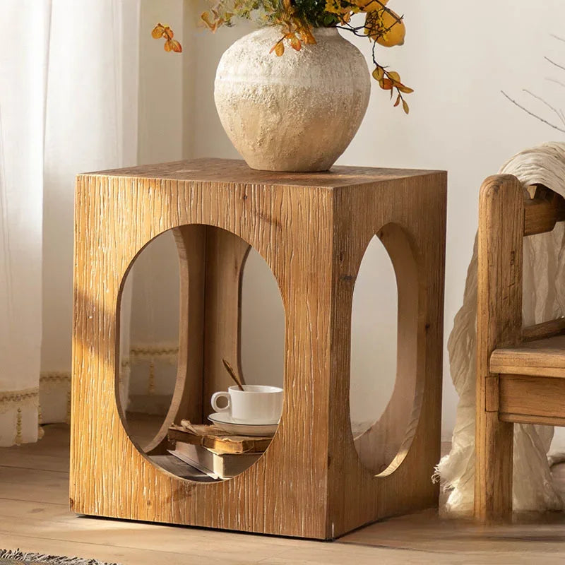 Hole in a Box Bedside Table