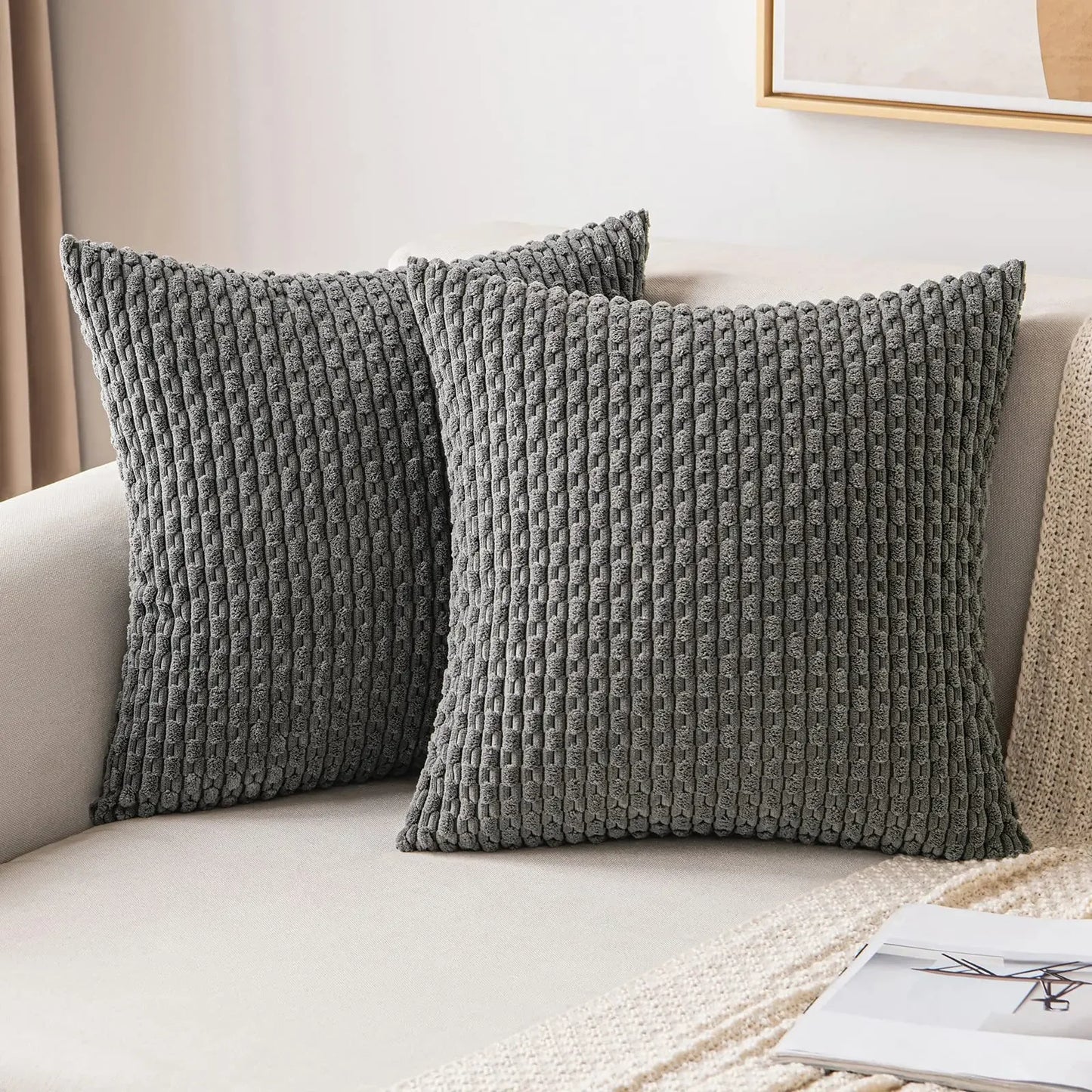 Simplistic Corduroy Cushion Cover