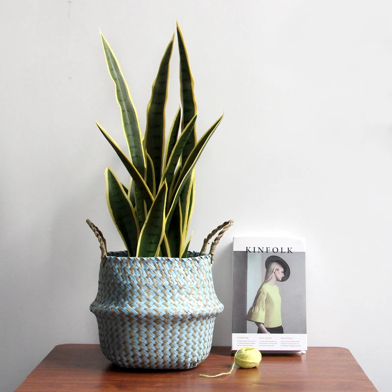 Boho Seaweed Collapsable Basket