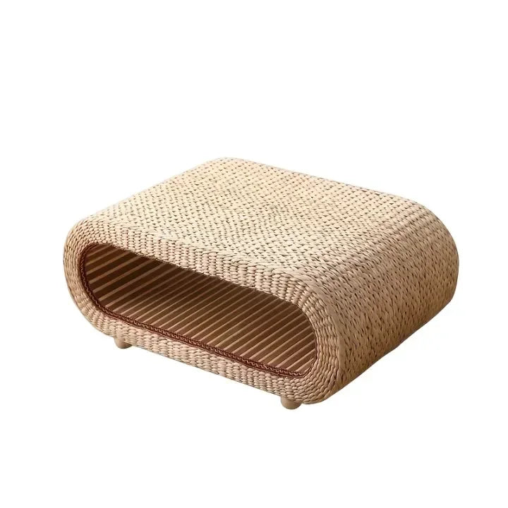 Rattan Woven Straw Coffee Table