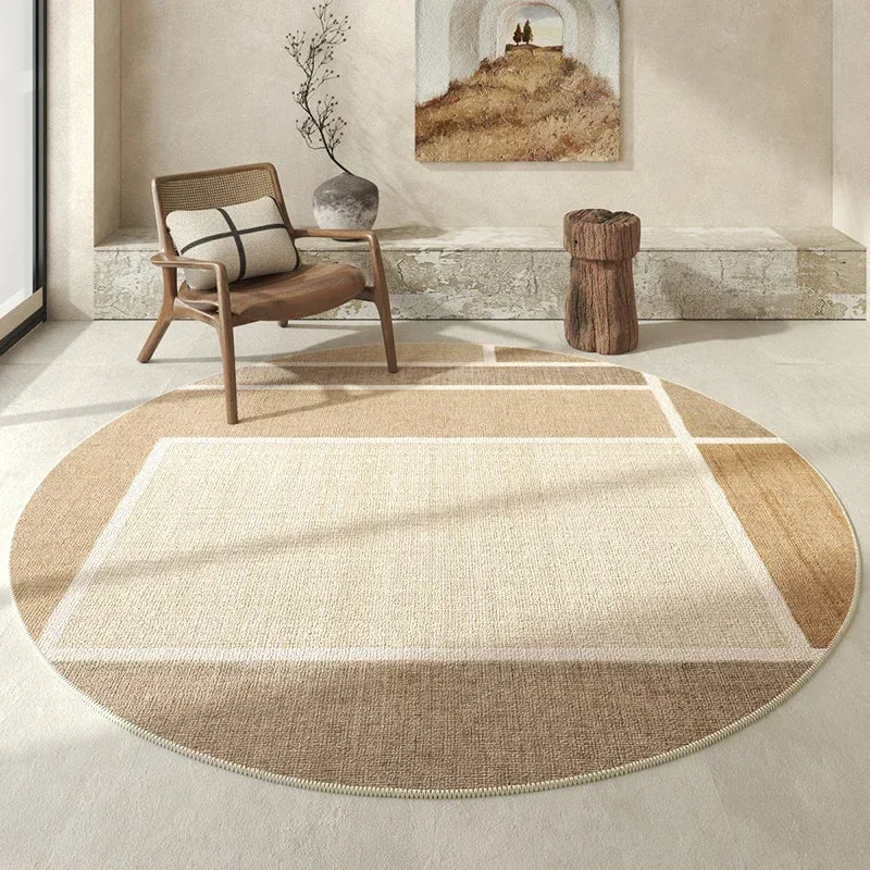 Nordic Oats Minimalist Round Rug