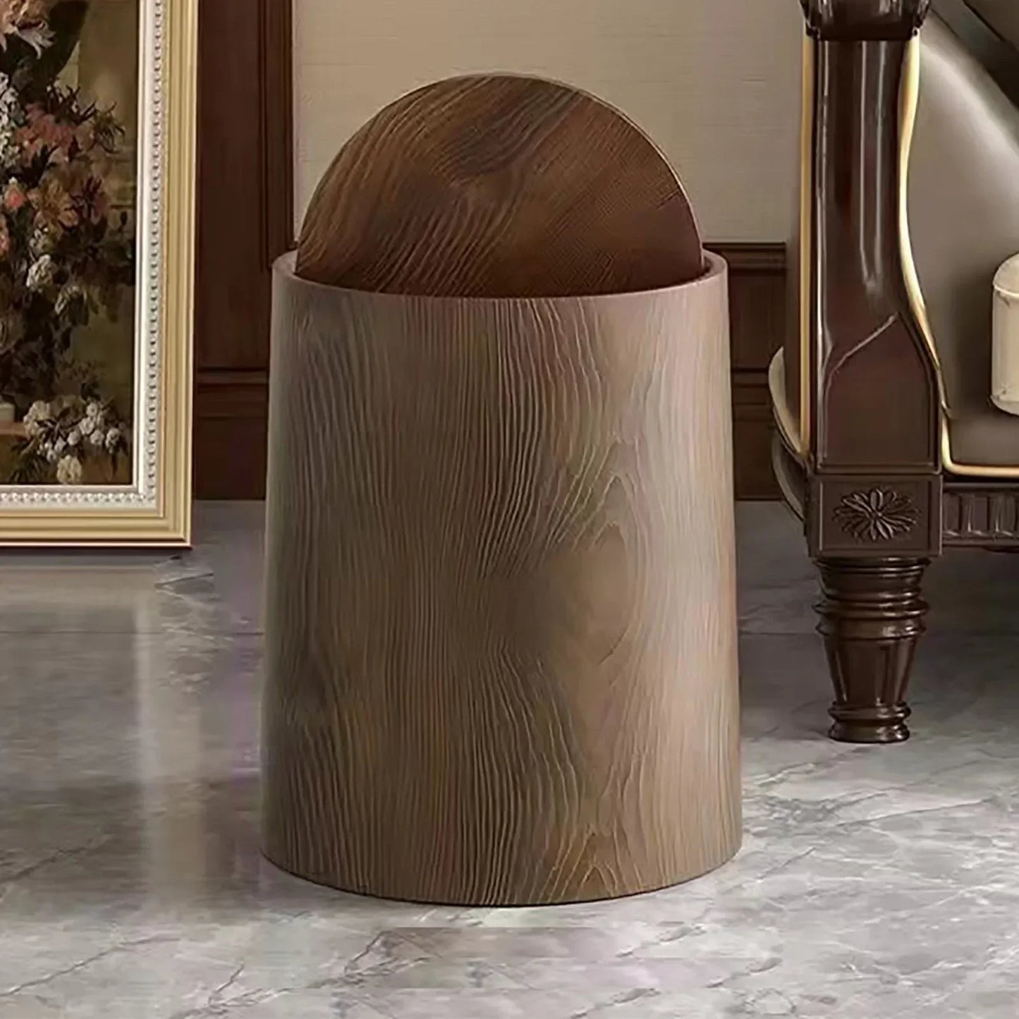 Walnut Grain Waste Bin