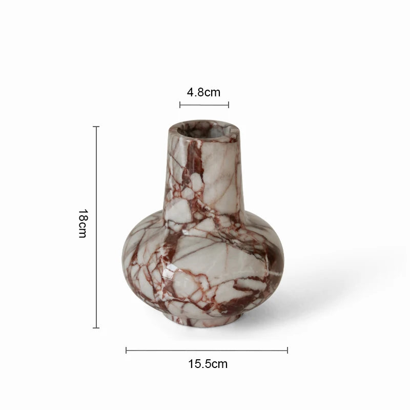 Calacatta Red Marble Flower Vase