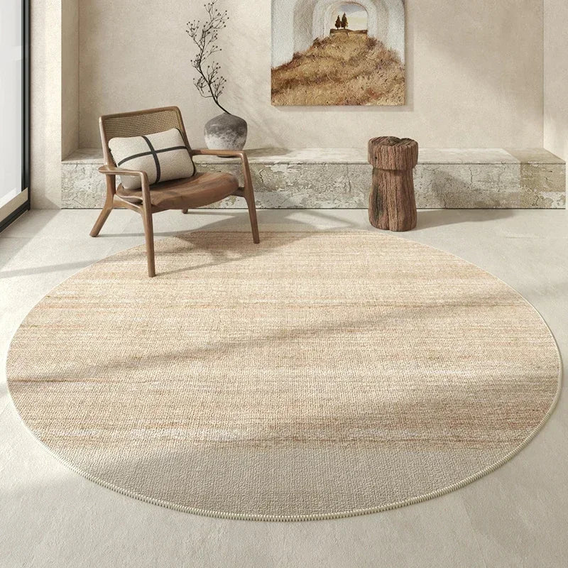 Nordic Oats Minimalist Round Rug