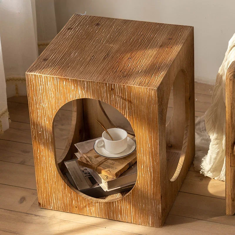 Hole in a Box Bedside Table