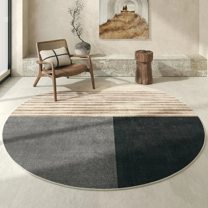 Nordic Oats Minimalist Round Rug