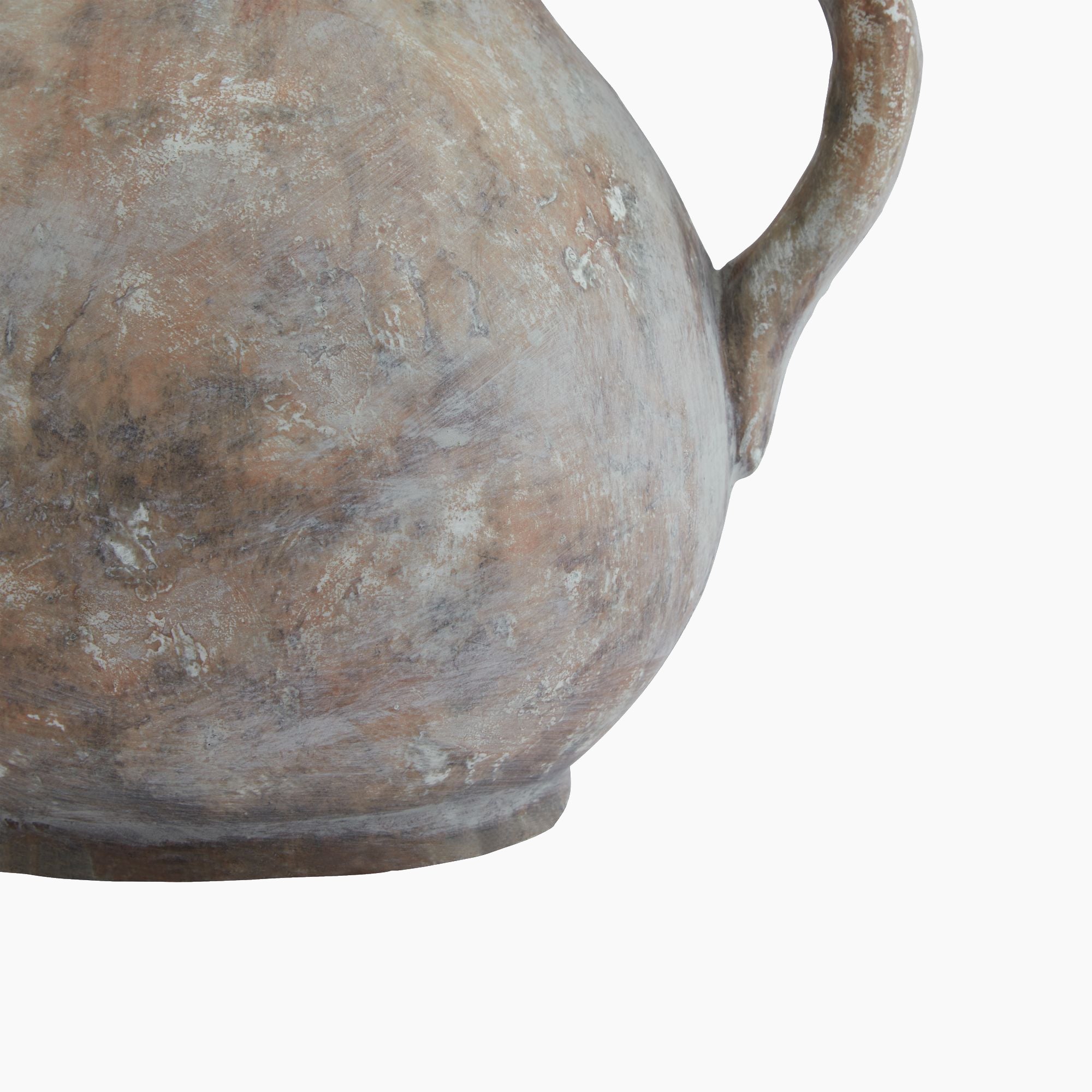 Top view of the Lowther Brown Ceramic Jug showing open neck and rustic surface texture