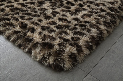 Leopard Print Shaggy Rug