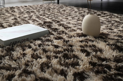 Leopard Print Shaggy Rug