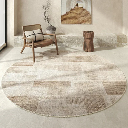Nordic Oats Minimalist Round Rug