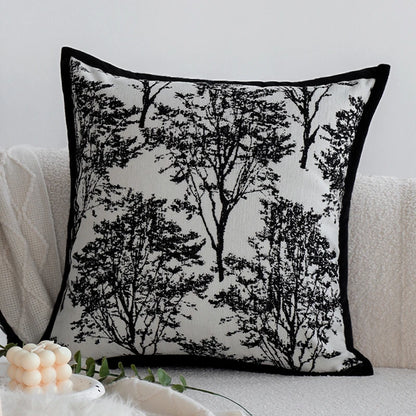 Black Jacquard Decorative Cushion Cover