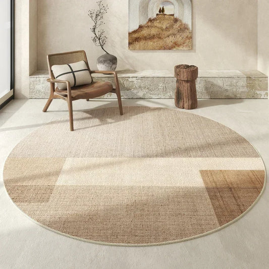 Nordic Oats Minimalist Round Rug