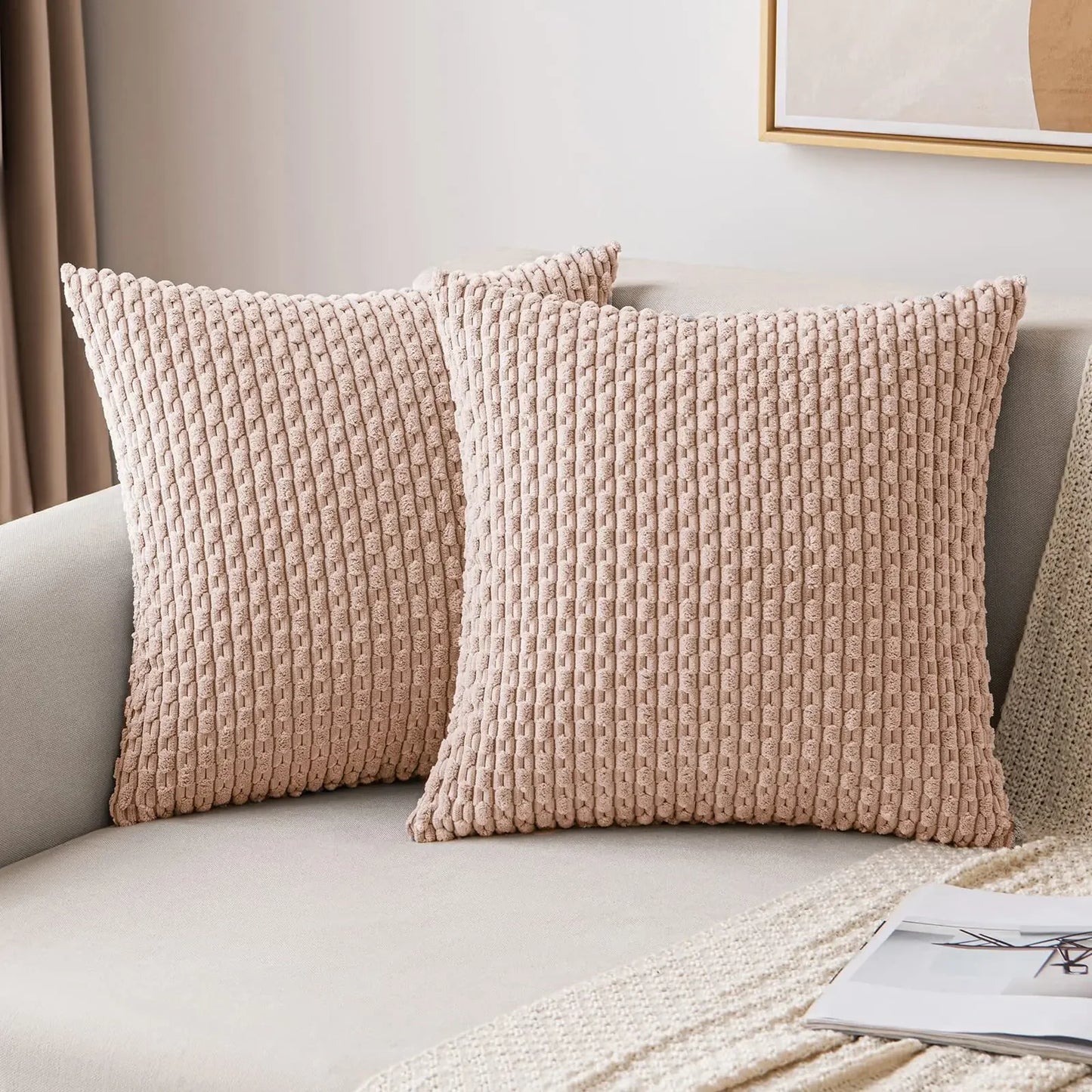 Simplistic Corduroy Cushion Cover
