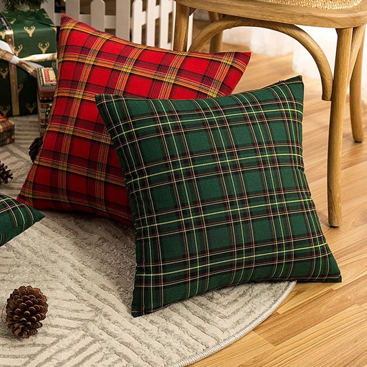Scottish Buffalo Plaid Cushion Covers