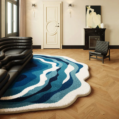 Layered Round Retro Rug