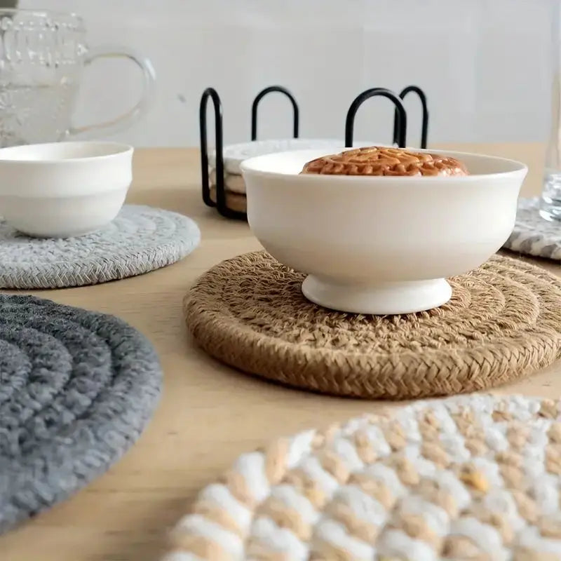 Boho Woven Cotton Coasters