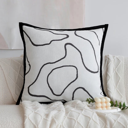 Black Jacquard Decorative Cushion Cover