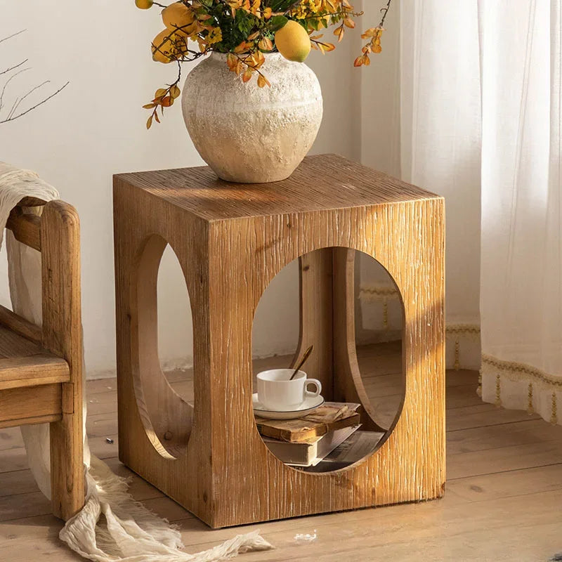 Hole in a Box Bedside Table