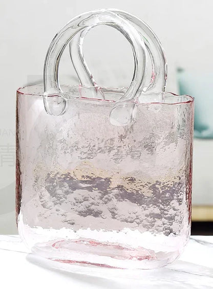 Designer Handbag Glass Vase