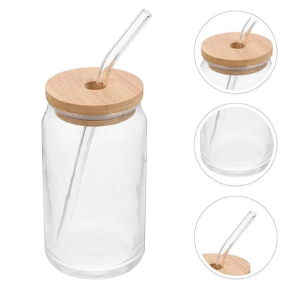 Mason Jar Mug with Bamboo Lid