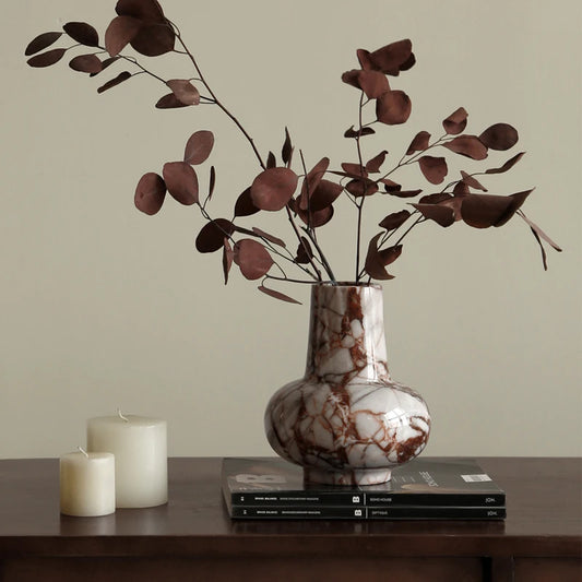 Calacatta Red Marble Flower Vase