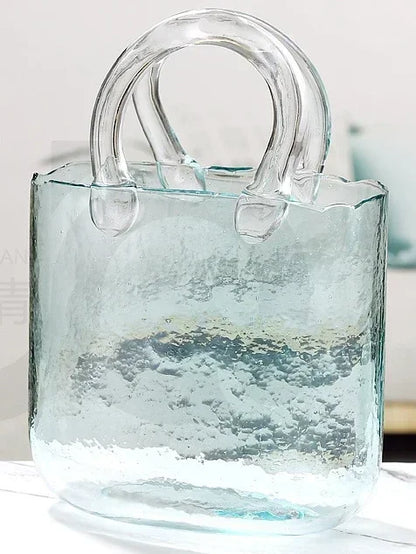 Designer Handbag Glass Vase
