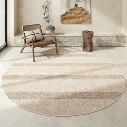 Nordic Oats Minimalist Round Rug