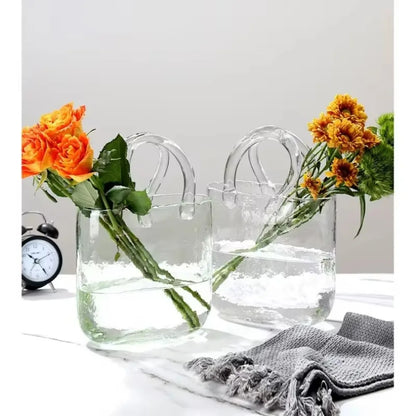 Designer Handbag Glass Vase