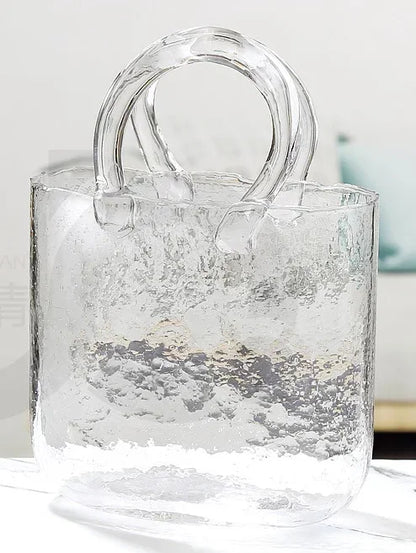 Designer Handbag Glass Vase
