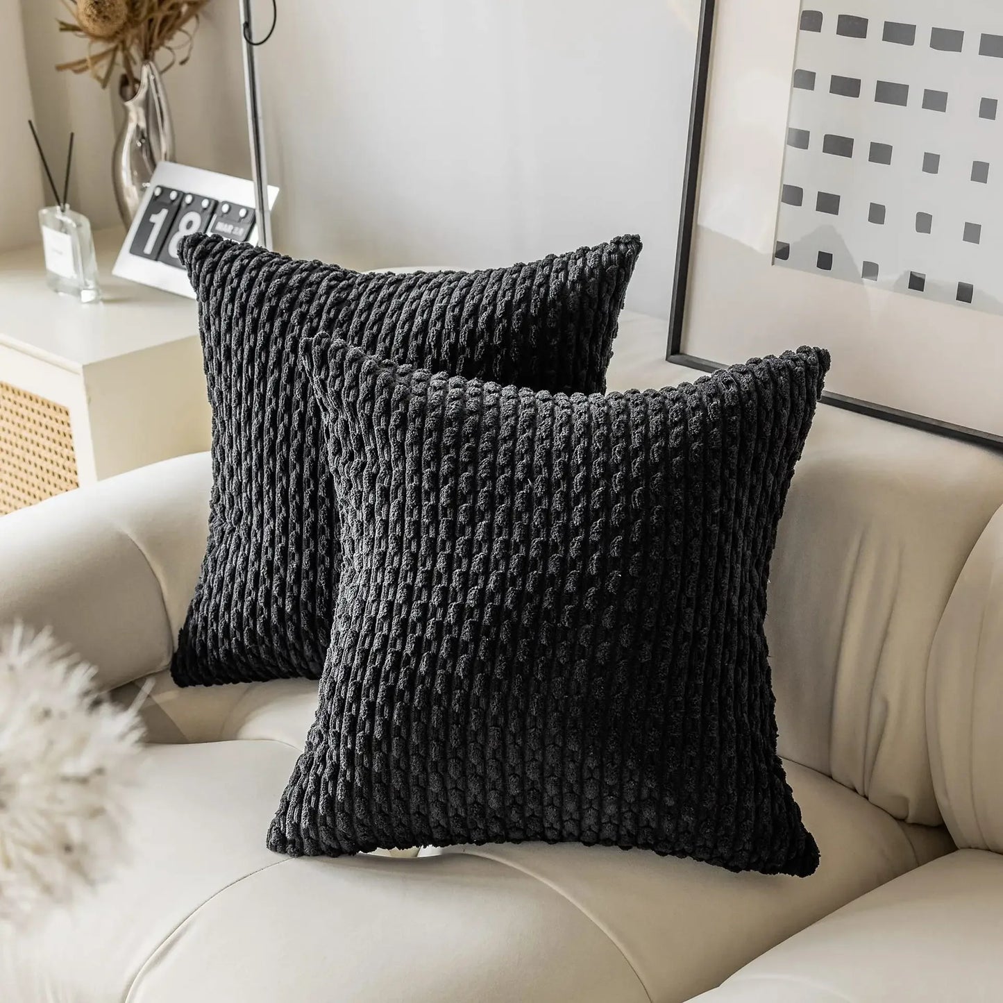 Simplistic Corduroy Cushion Cover