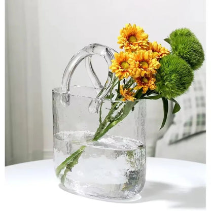 Designer Handbag Glass Vase