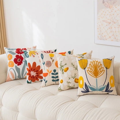 Bohemia Flowers Cushion Cover