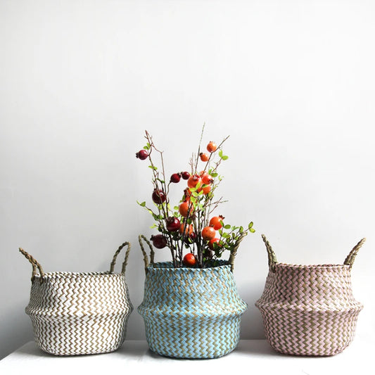 Boho Seaweed Collapsable Basket