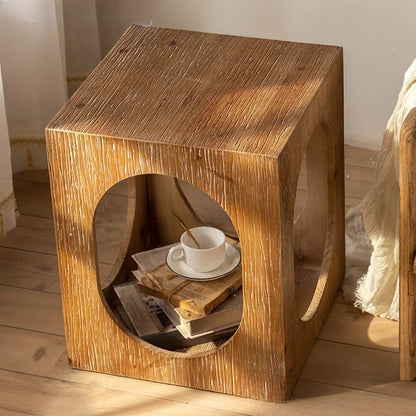 Hole in a Box Bedside Table