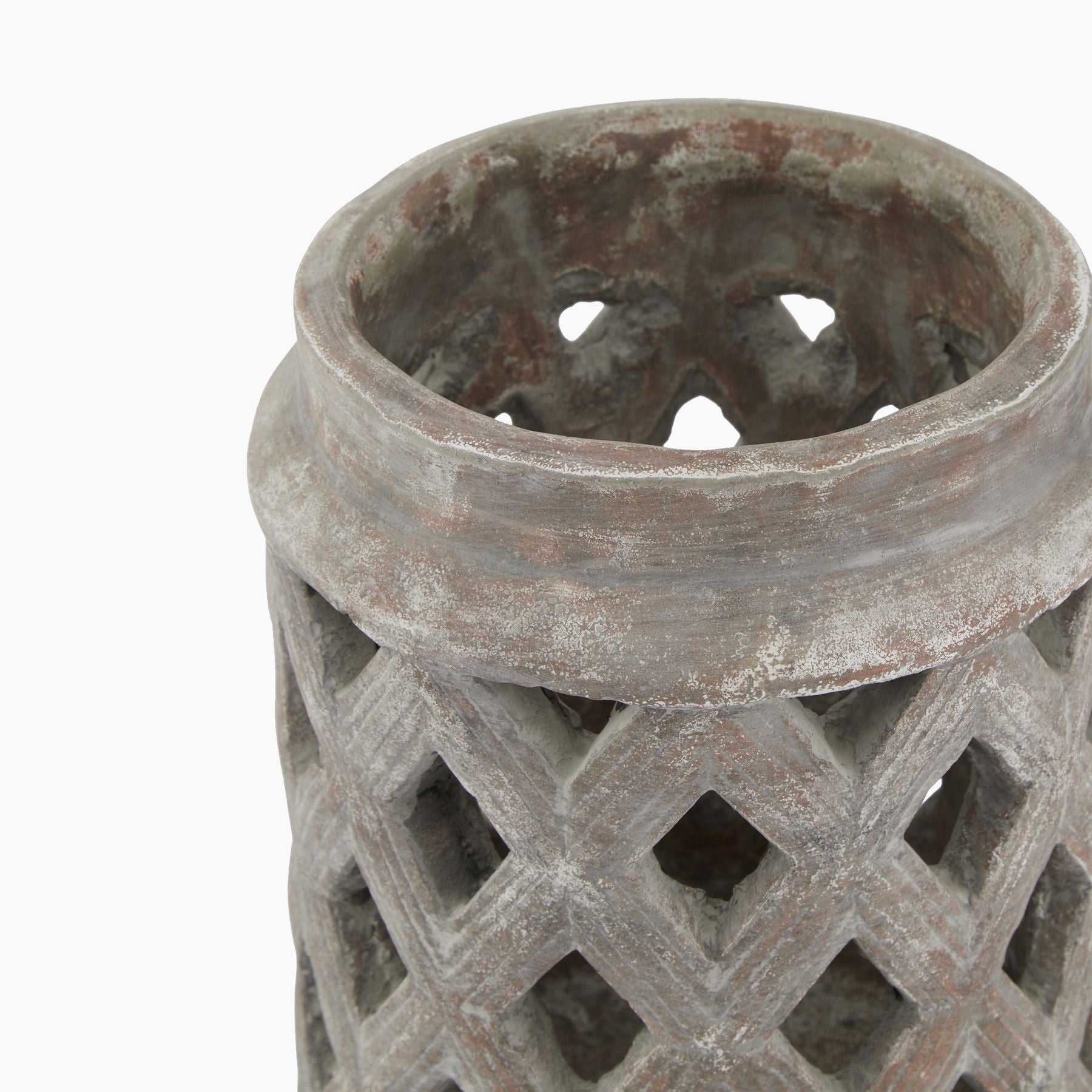 Lowther Brown Stone Lattice Lantern